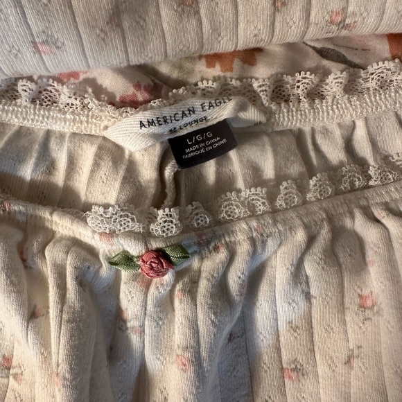 American Eagle Outfitters Cream Pajama Set - Picture 2 of 4